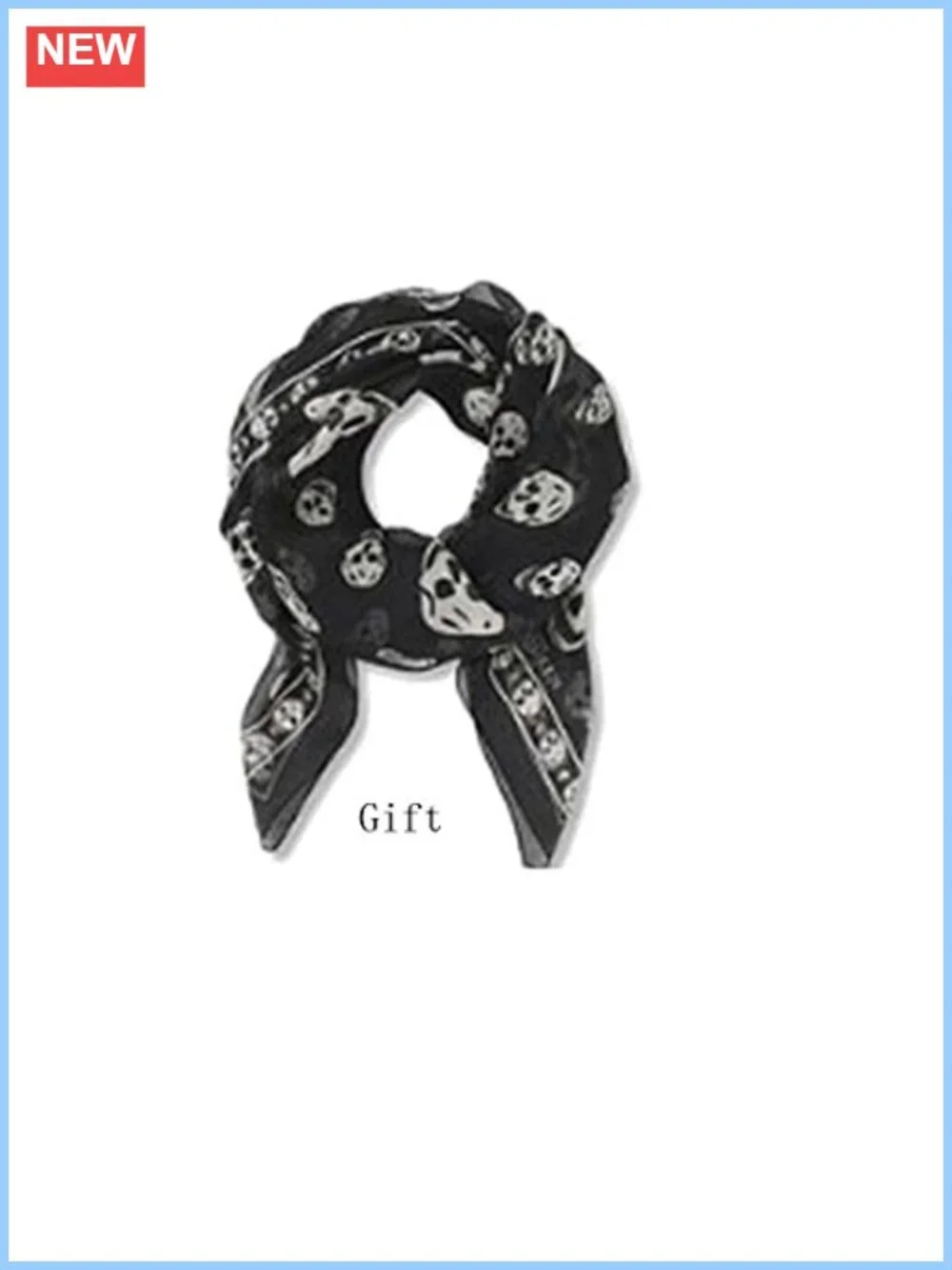 Faux Leather Skull Print Hobo Tote Shoulder Bag with Insert and Gift